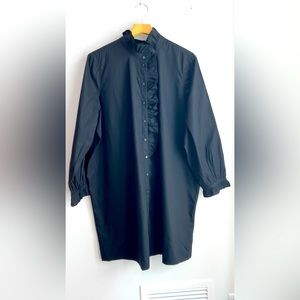 J. Crew Black Ruffle Dress